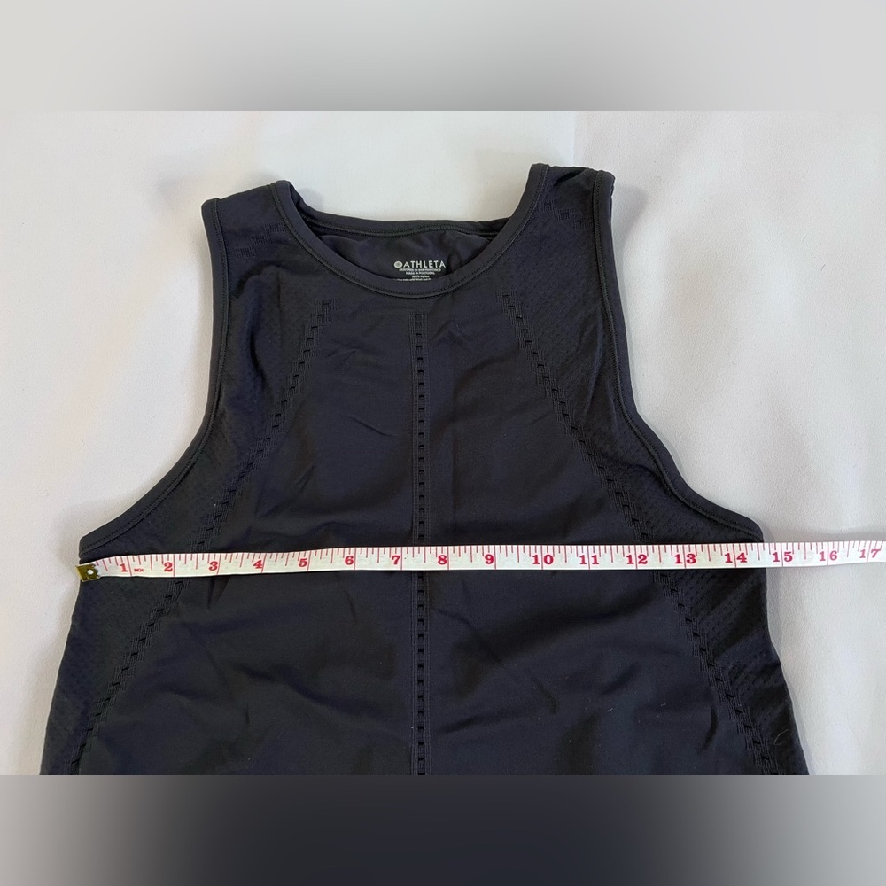 Athleta Black Seamless Stretch Split Back Foothil… - image 4